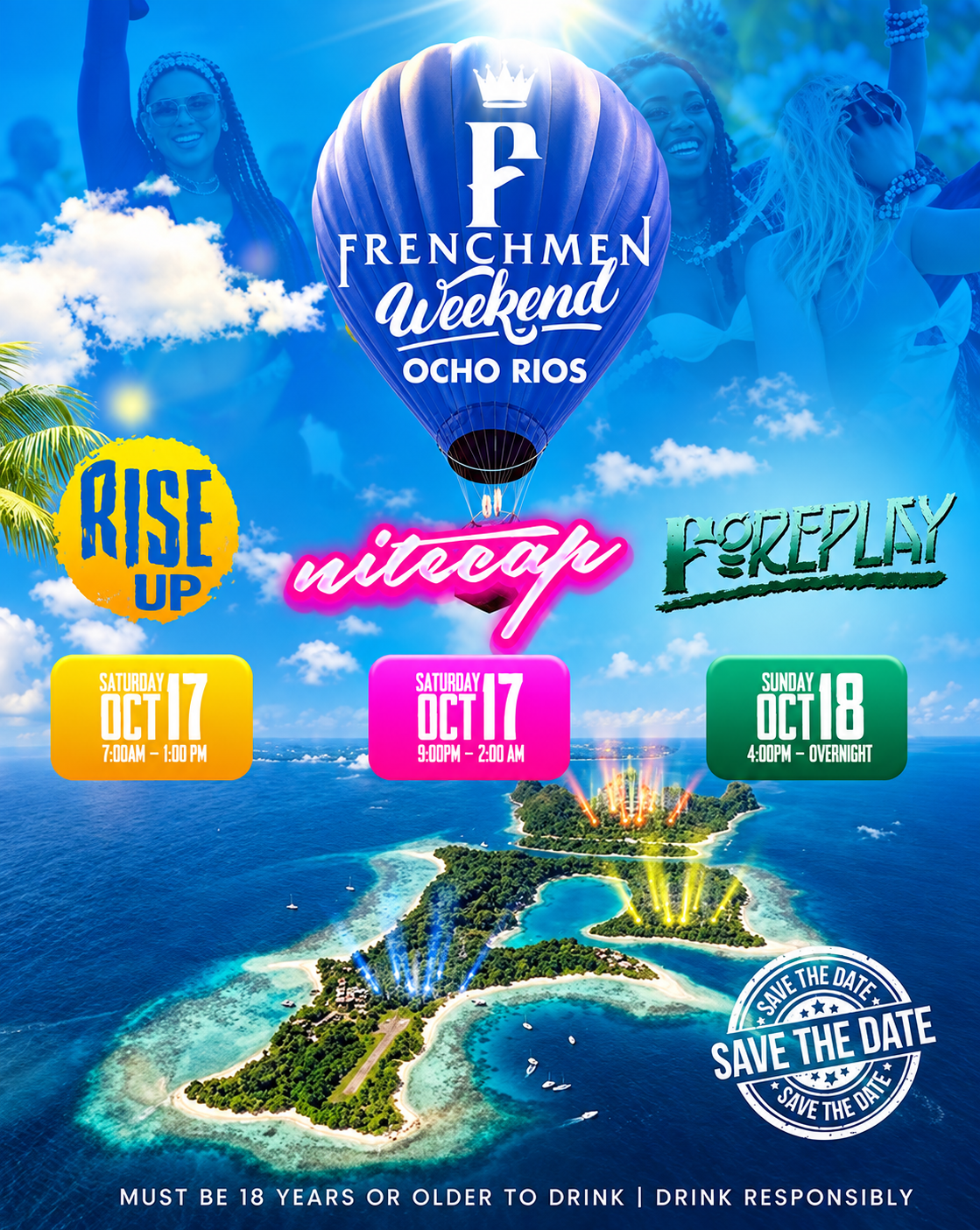 Island weekend event artwork